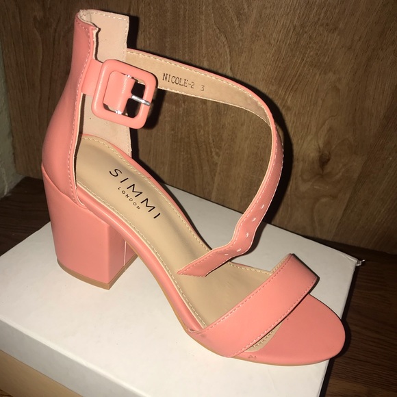 3in coral block heel - Picture 2 of 4